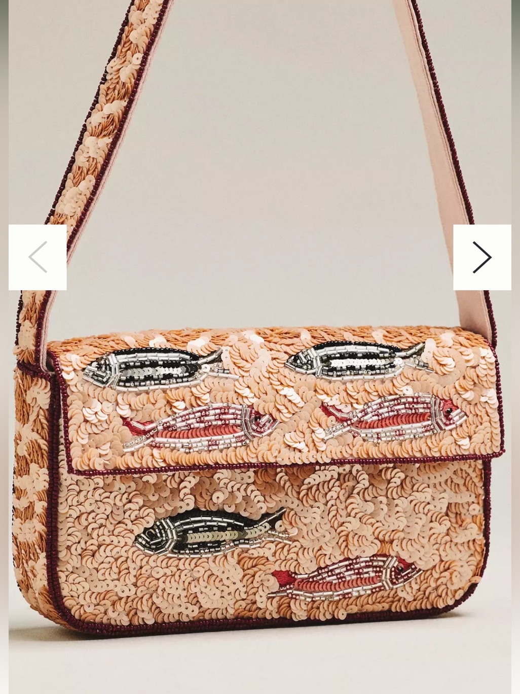 Nwtanthropologie Fiona Beaded Bag: Animal Edition “Pink Sardines”